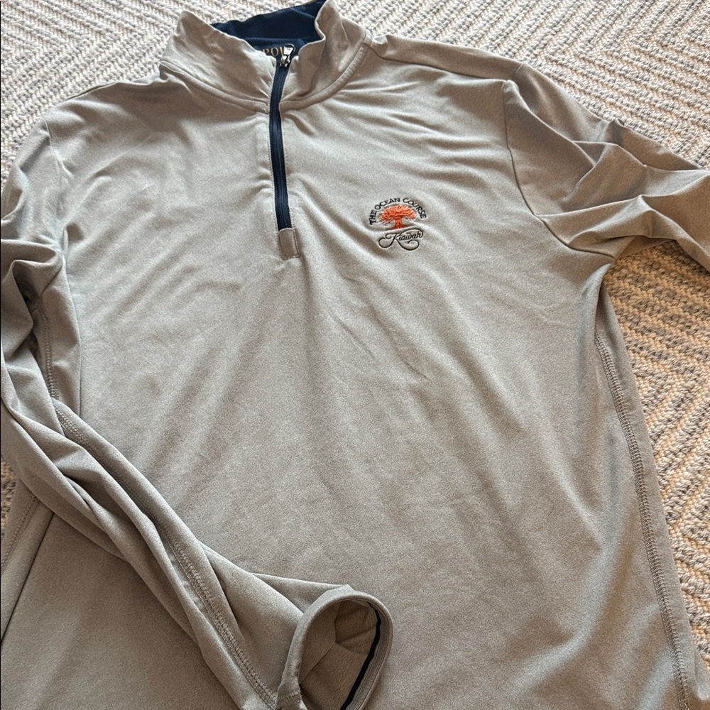 Boys’ Polo brand Gray Quarter-Zip Pullover